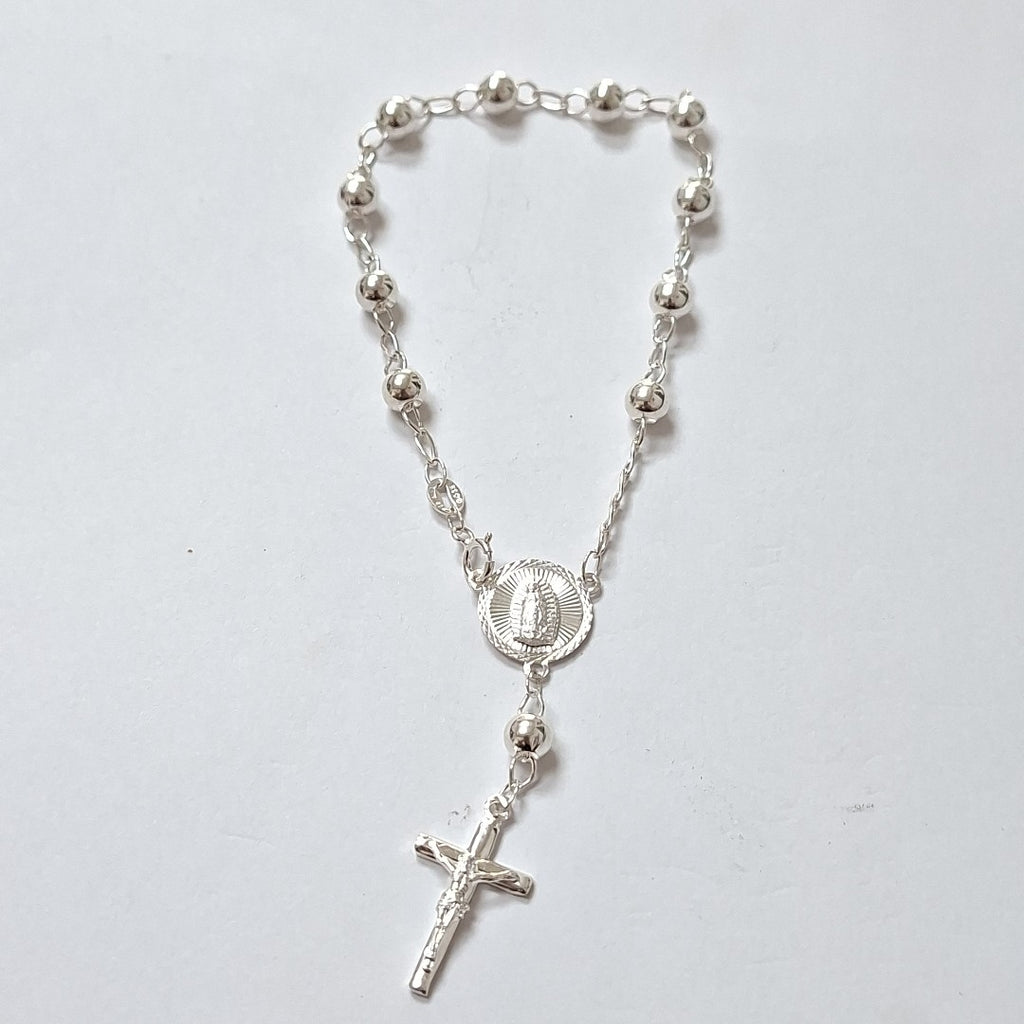 PULSERA TIPO ROSARIO PLATA .925 18 CM 4.22 GR (NUEVO)