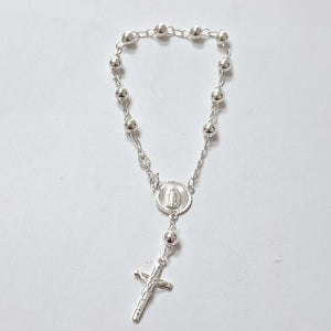 PULSERA TIPO ROSARIO PLATA .925 18 CM 4.22 GR (NUEVO)