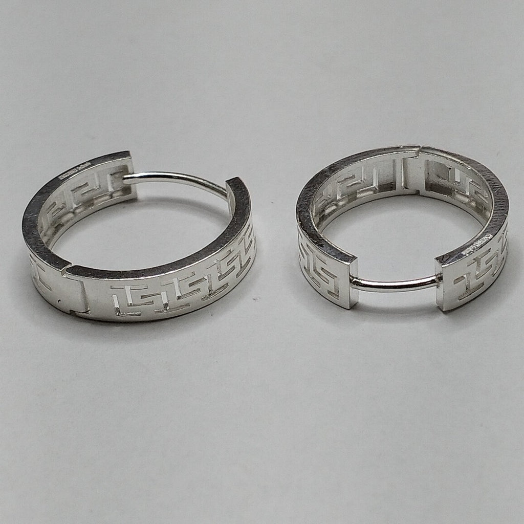 ARETES ARRACADAS GRECAS PLATA .925 4.13 GR (NUEVO)