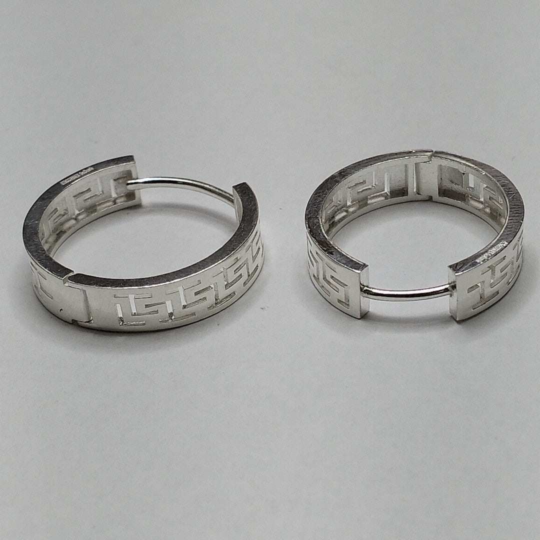 ARETES ARRACADAS GRECAS PLATA .925 4.13 GR (NUEVO)
