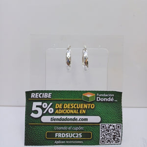 ARETES ARRACADAS FACETADAS PLATA .925 2.6 GR (NUEVO)
