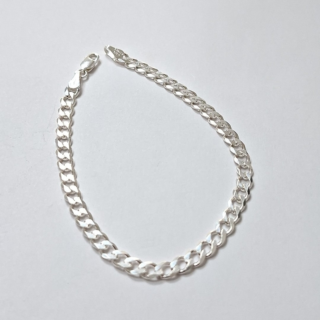 PULSERA BARBADA PLATA .925 21 CM 7.03 GR (NUEVO)