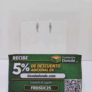 ARRACADAS C/CIRCONIAS PLATA .925 2.1 GR (NUEVO)