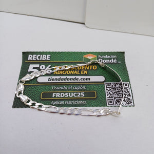 PULSERA ESCLAVA 3X1 PLATA .925 21 CM 10.32 GR (NUEVO)