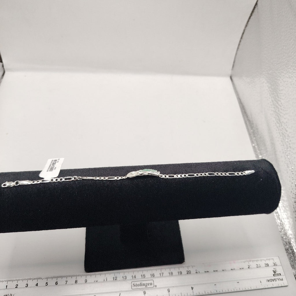 PULSERA TEJIDO SAN JUDAS PLATA .925 21 CM 5.6 GR (NUEVO)