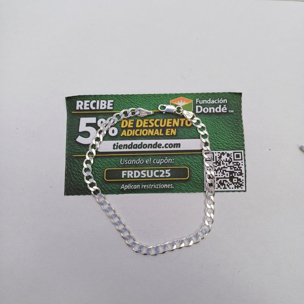 PULSERA BARBADA PLATA .925 21 CM 7.23 GR (NUEVO)