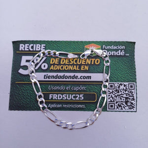 PULSERA 3X1 PLATA .925 18 CM 5.43 GR (NUEVO)