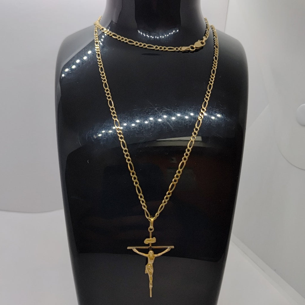 CADENA, CRUCIFIJO ORO 10 K 6.6 GRMS (SEMINUEVO)