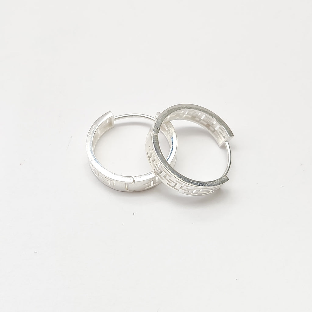 ARETES ARRACADAS GRECAS PLATA .925 4.23 GR (NUEVO)