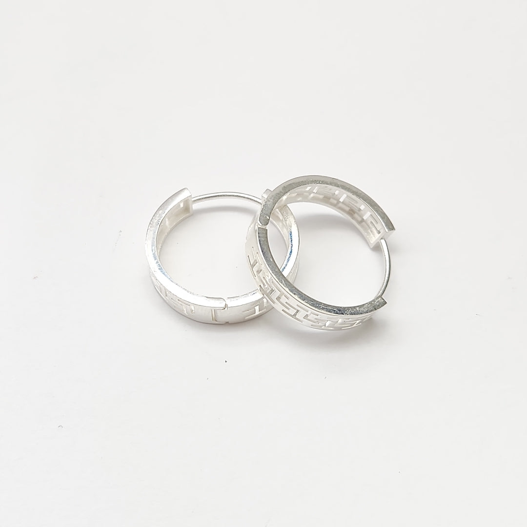 ARETES ARRACADAS GRECAS PLATA .925 4.23 GR (NUEVO)