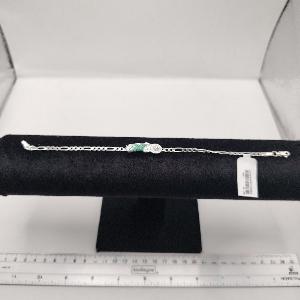 PULSERA TEJIDO SAN JUDAS PLATA .925 21 CM 5.6 GR (NUEVO)