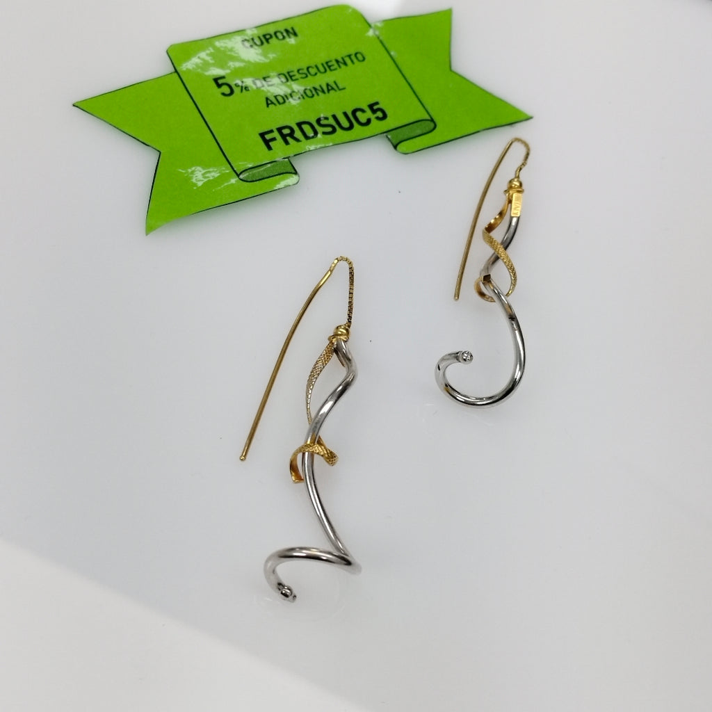 VIOLADORES PAR ORO, ORO COMBINADO 14 K 4 GRMS (SEMINUEVO)