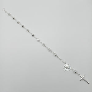 PULSERA TIPO ROSARIO PLATA .925 18 CM 4.22 GR (NUEVO)