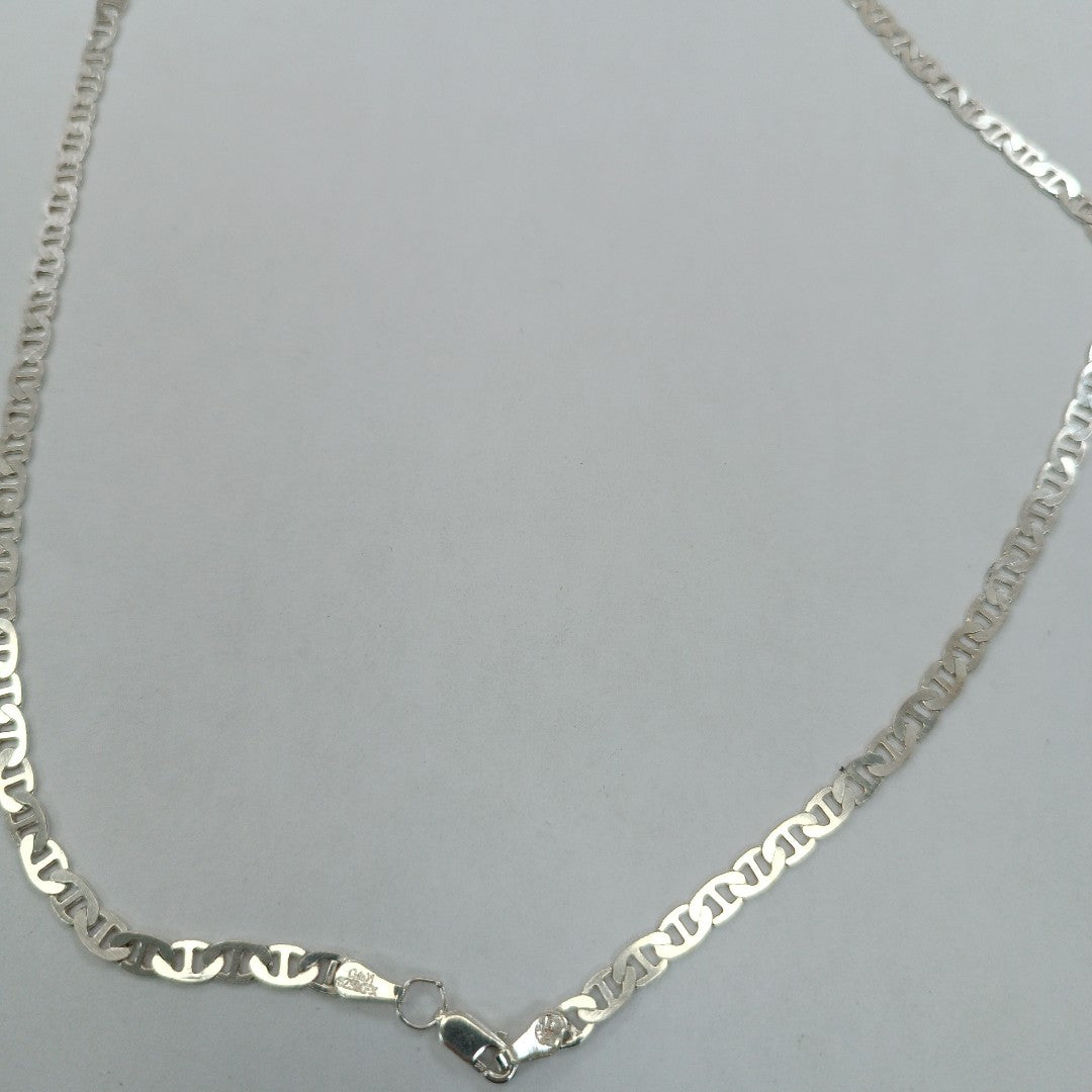 CADENA TEJIDO GUCHI PLATA .925 55 CM 12.7 GR (NUEVO)