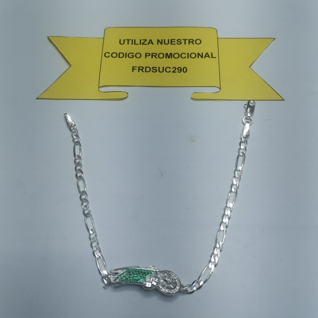 PULSERA TEJIDO SAN JUDAS PLATA .925 21 CM 5.5 GR (NUEVO)
