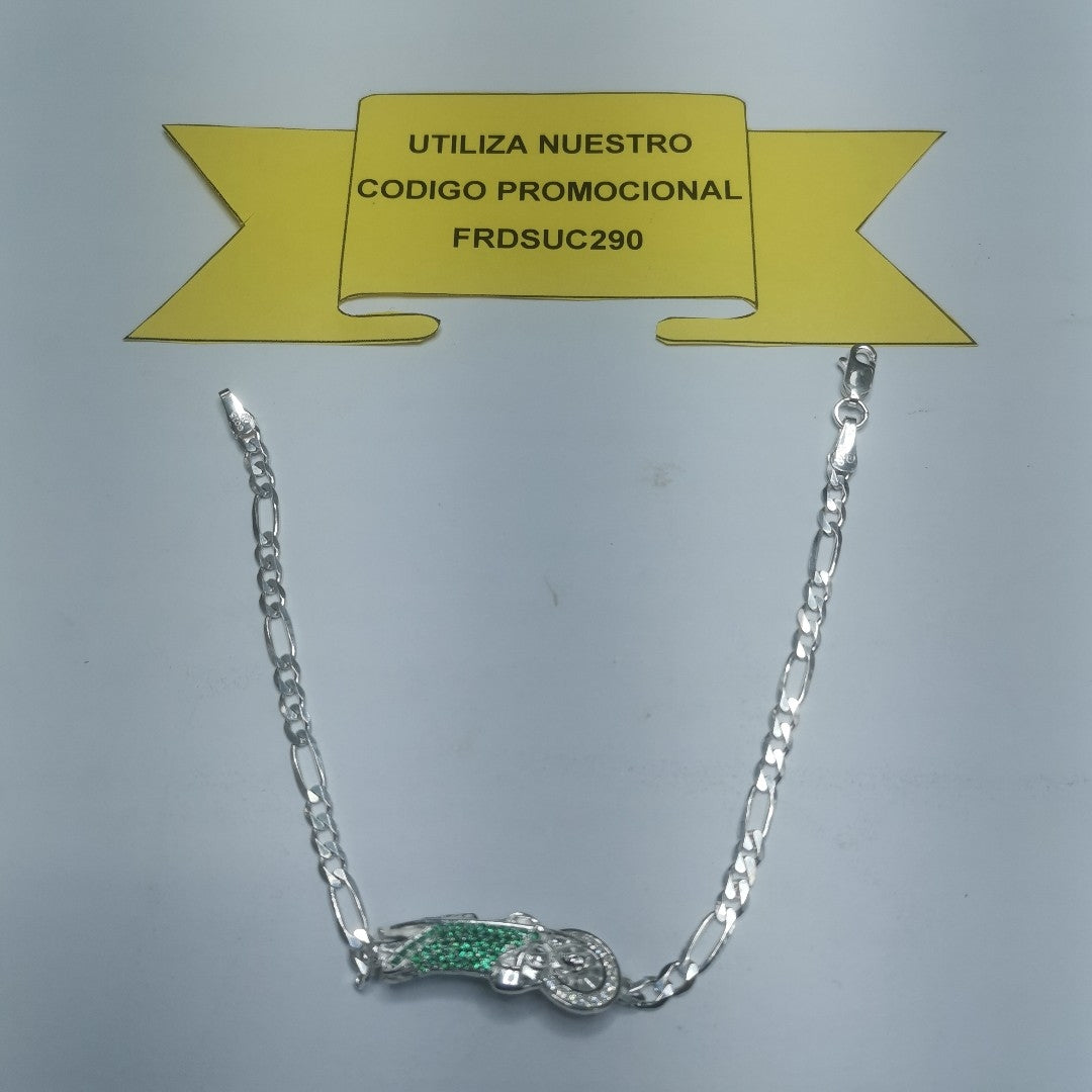 PULSERA TEJIDO SAN JUDAS PLATA .925 21 CM 5.5 GR (NUEVO)