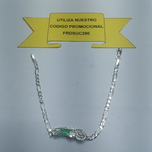 PULSERA TEJIDO SAN JUDAS PLATA .925 21 CM 5.5 GR (NUEVO)