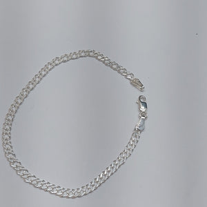 PULSERA DOBLE ESLABON PLATA .925 18 CM 3.53 GR (NUEVO)