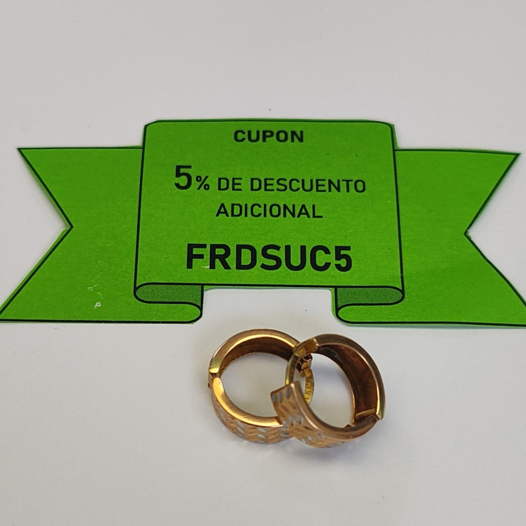 ARRACADAS PAR ORO 14 K 2.9 GRMS (SEMINUEVO)