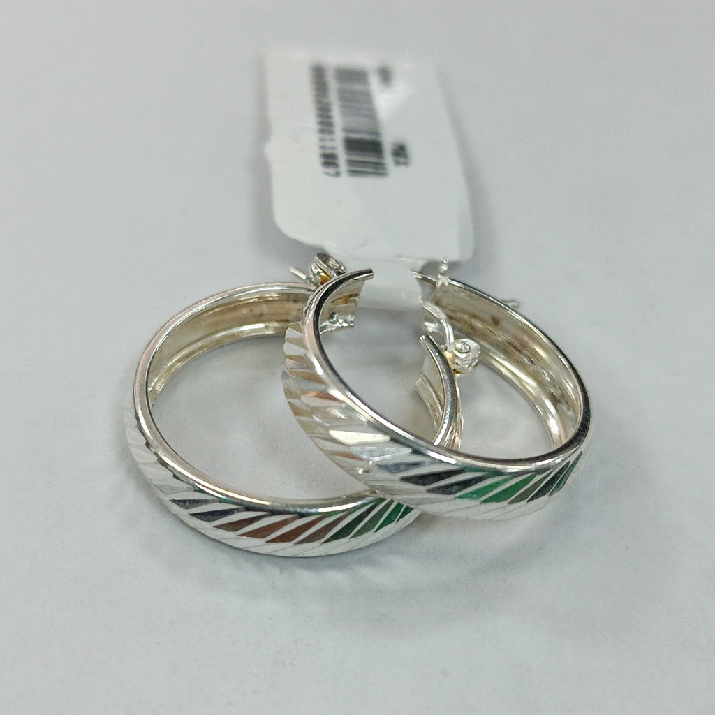 PAR ARRACADAS FACETADAS PLATA .925 2.3 GR (NUEVO)
