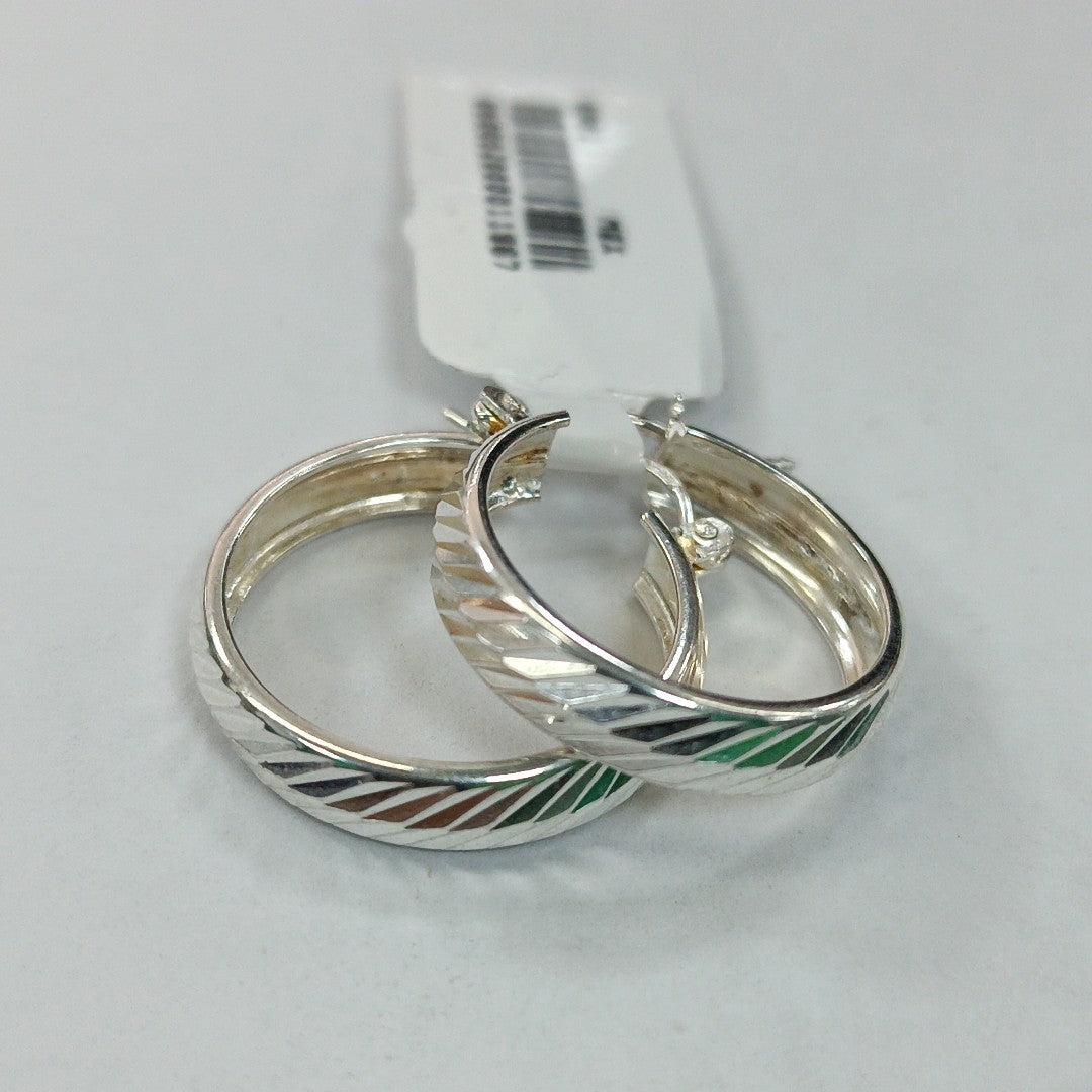 PAR ARRACADAS FACETADAS PLATA .925 2.3 GR (NUEVO)
