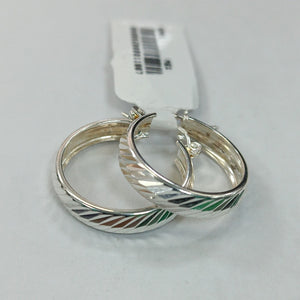 PAR ARRACADAS FACETADAS PLATA .925 2.3 GR (NUEVO)