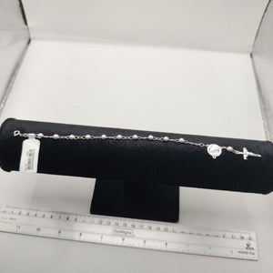 PULSERA TIPO ROSARIO PLATA .925 18 CM 4.02 GR (NUEVO)