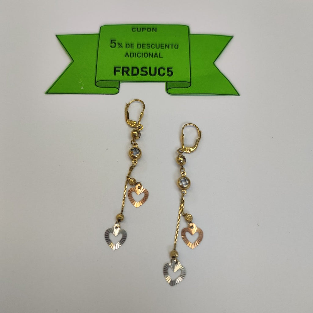 ARETES PAR ORO 14 K 3.2 GRMS (SEMINUEVO)