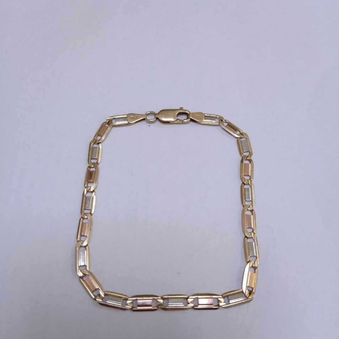 PULSERA ORO COMBINADO 14 K 7.4 GRMS (SEMINUEVO)