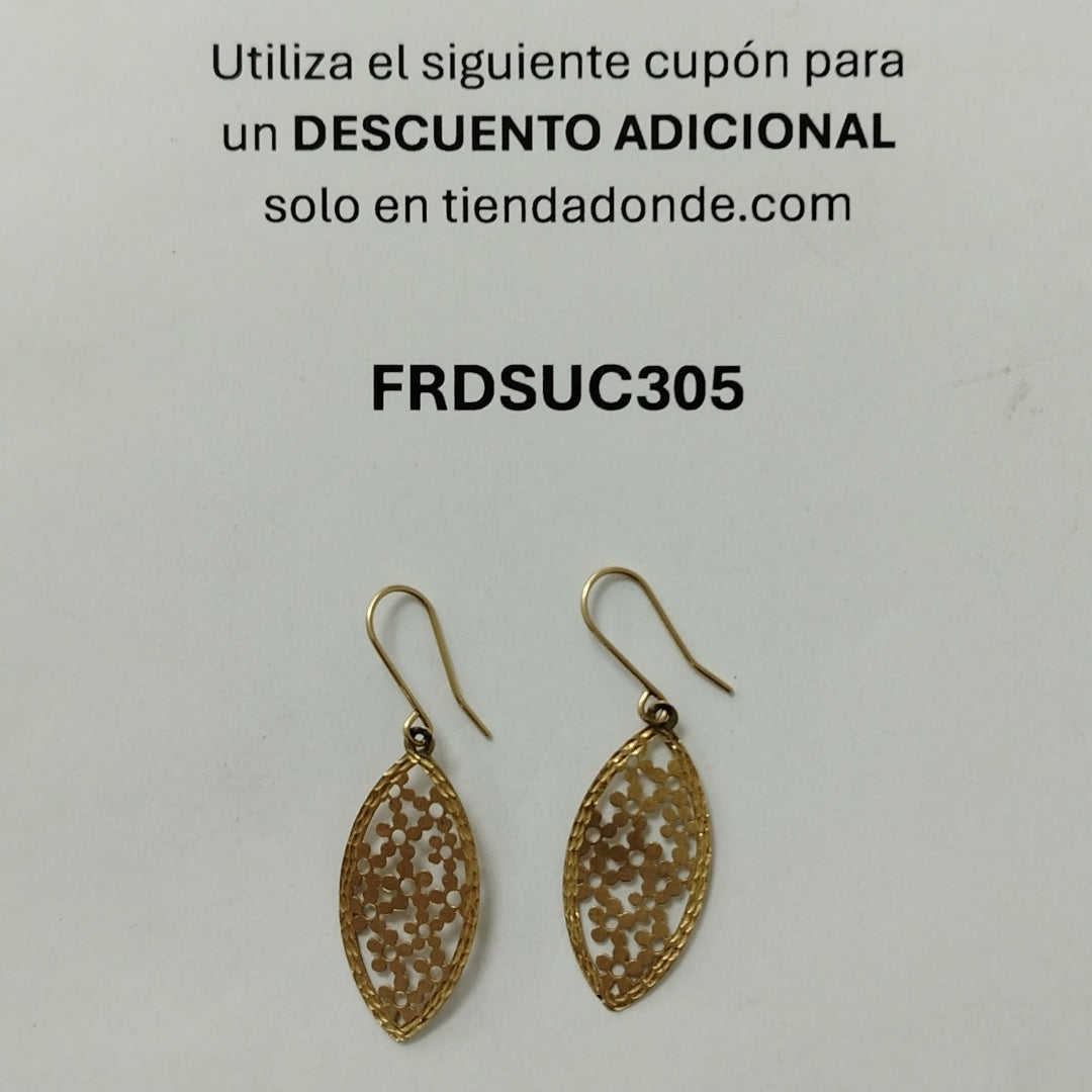 ARETES PAR ORO 14 K 1.5 GRMS (SEMINUEVO)