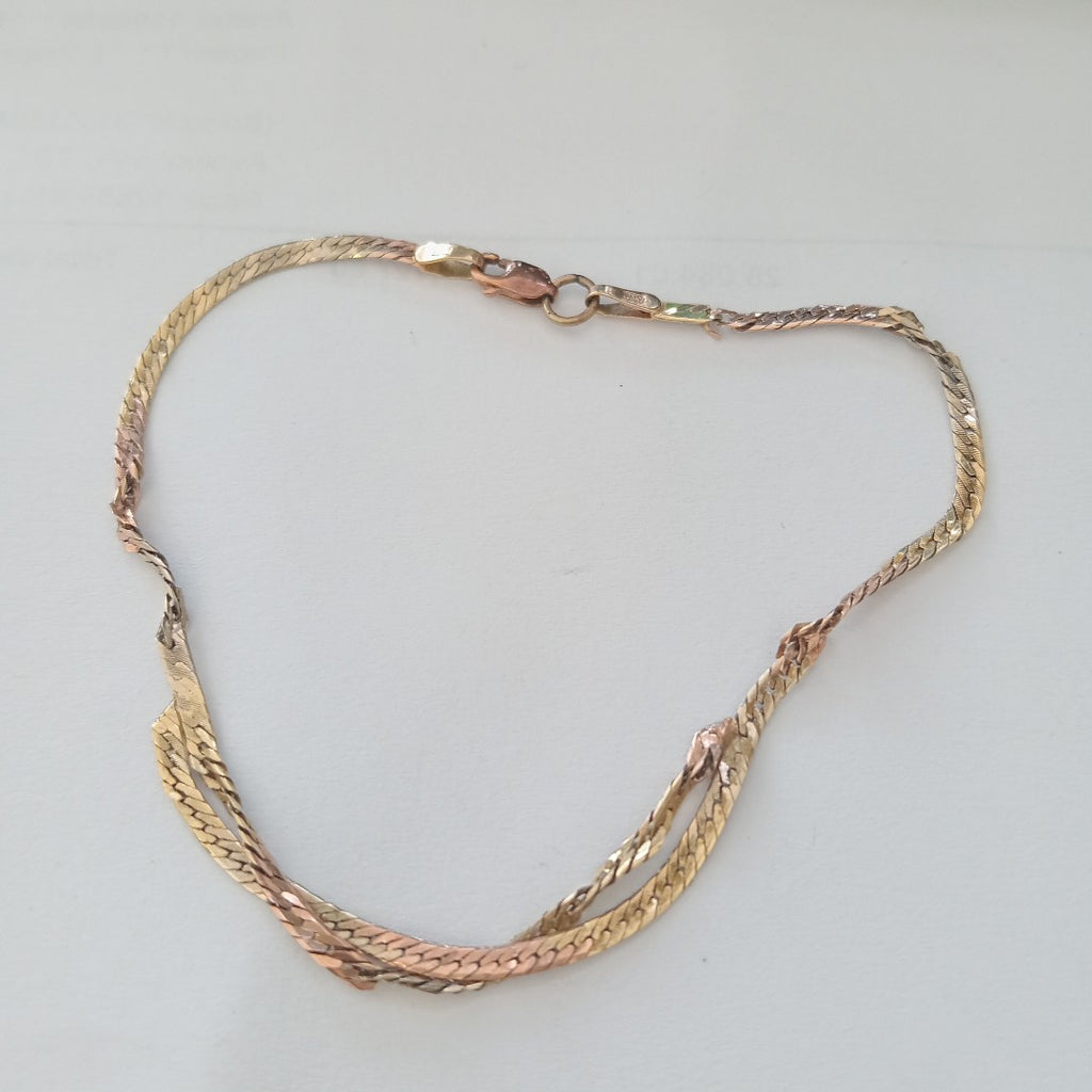 PULSERA ORO COMBINADO 10 K 1,90 GRMS (SEMINUEVO)
