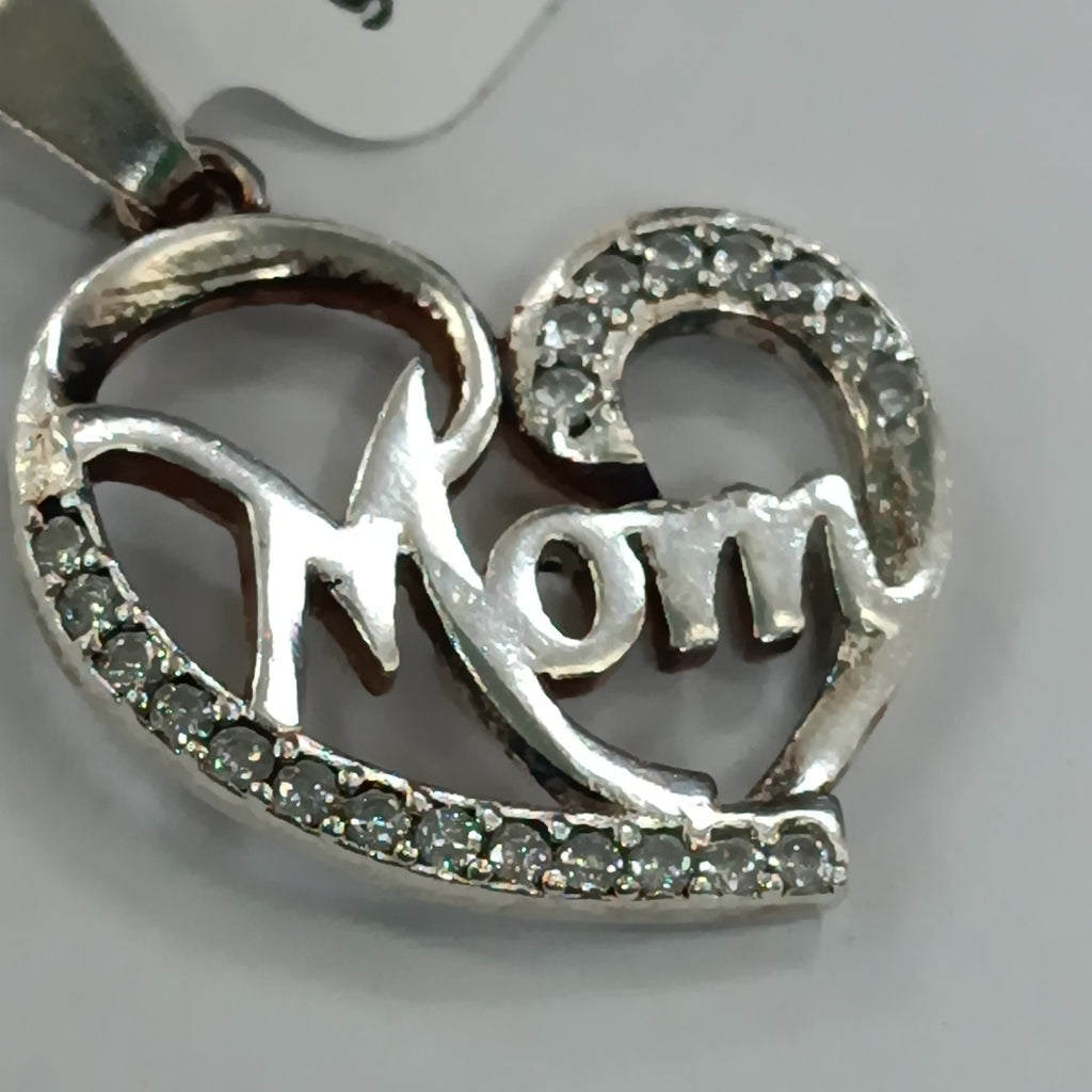 DIJE CORAZON C/CIRCONIAS PLATA .925 3.1 GR (NUEVO)