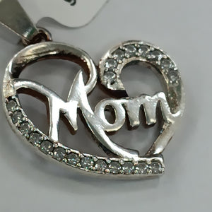 DIJE CORAZON C/CIRCONIAS PLATA .925 3.1 GR (NUEVO)