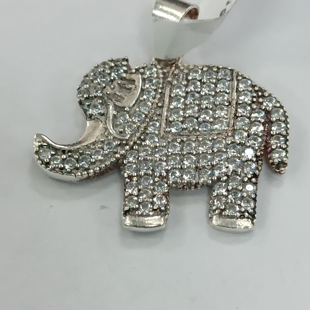 DIJE ELEFANTE C/CIRCONIAS PLATA .925 5.2 GR (NUEVO)