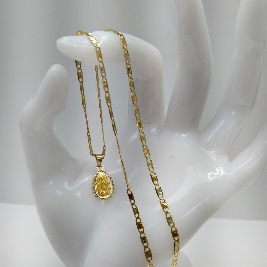 CADENA, MEDALLA RELIGIOSA ORO 10 K 3.5 GRMS (SEMINUEVO)