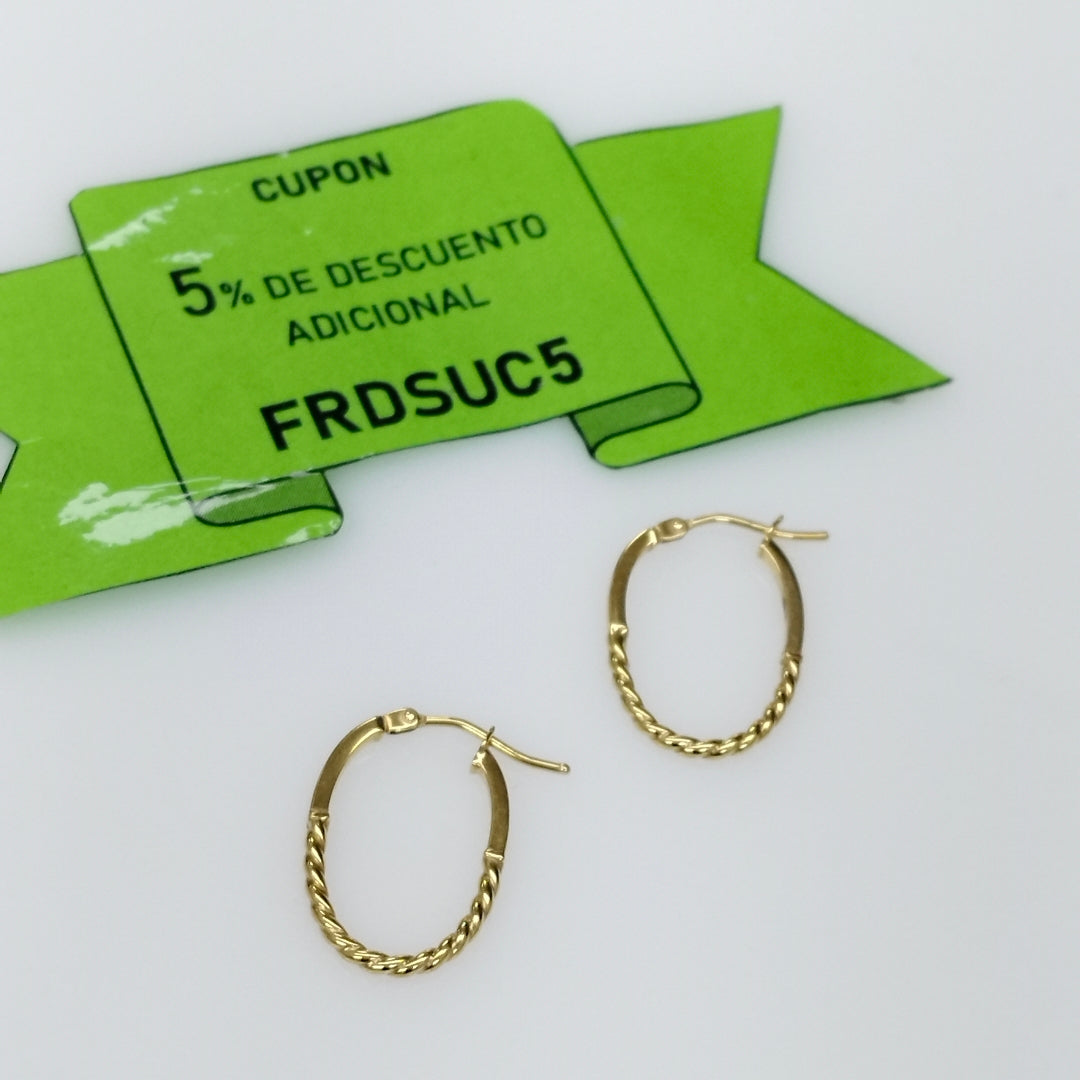 ARRACADAS PAR ORO 14 K 1,00 GRMS (SEMINUEVO)