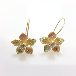 ARETES PAR ORO, ORO COMBINADO 10 K 1.7 GRMS (SEMINUEVO)