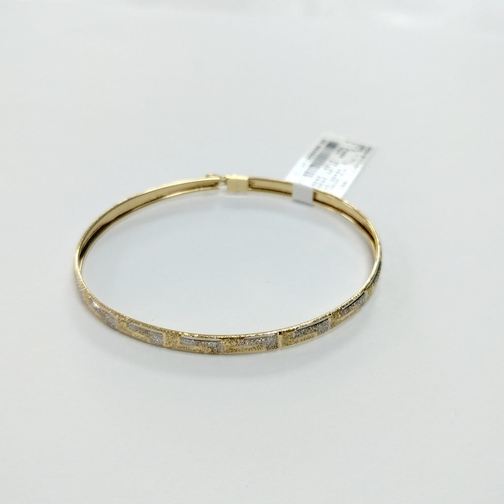 PULSERA RIGIDA ORO COMBINADO 14 K 3.7 GRMS (SEMINUEVO)