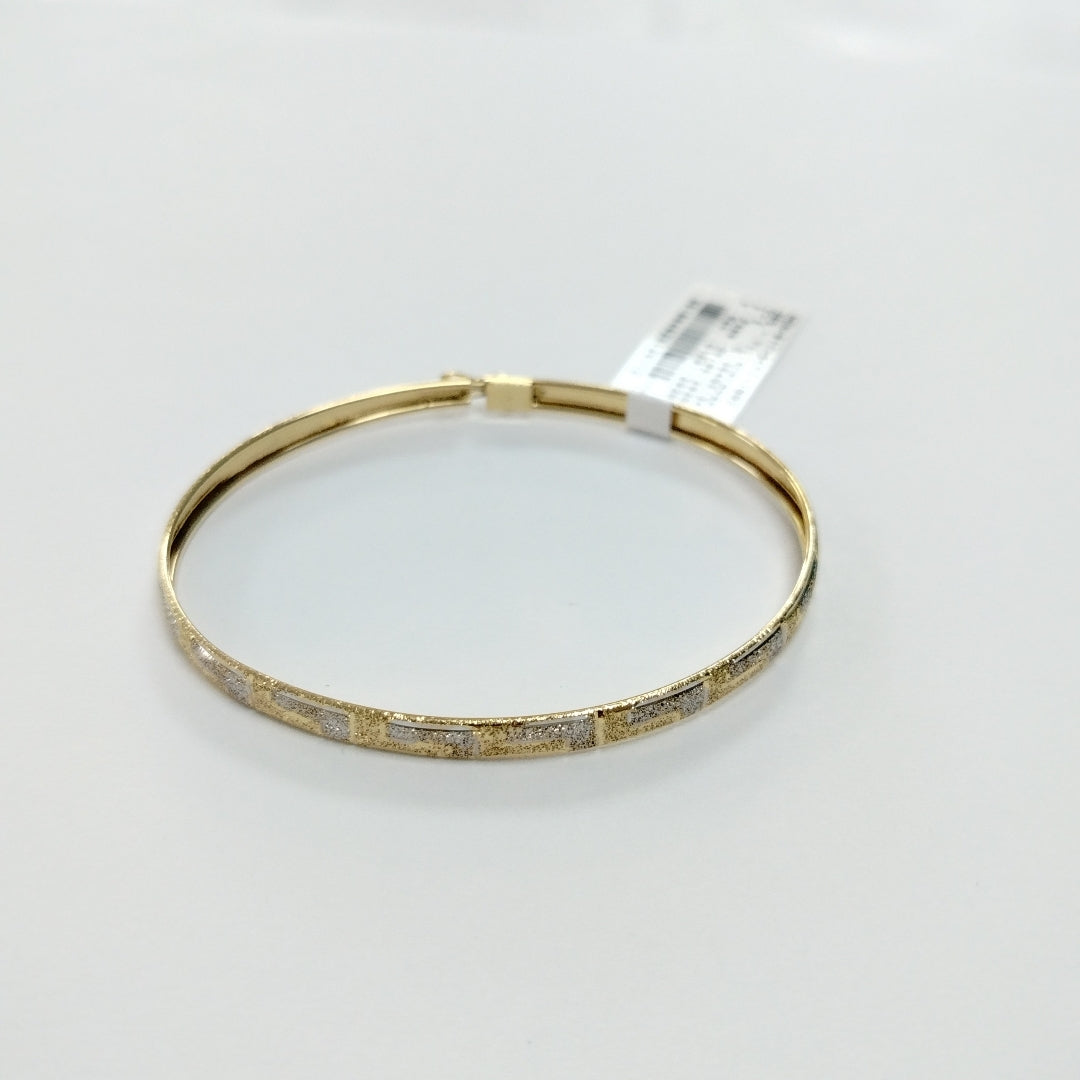 PULSERA RIGIDA ORO COMBINADO 14 K 3.7 GRMS (SEMINUEVO)