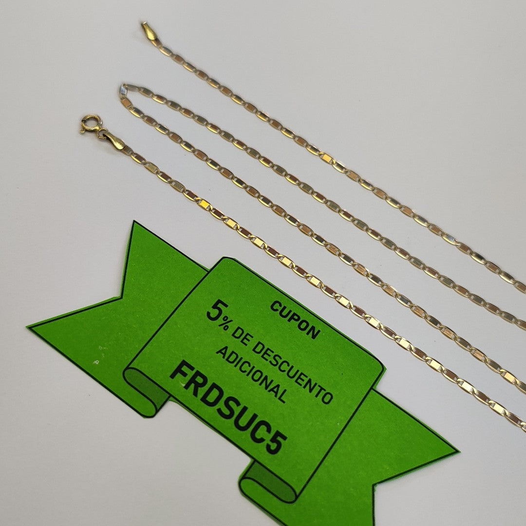 CADENA ORO COMBINADO 14 K 3 GRMS (SEMINUEVO)