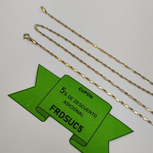 CADENA ORO COMBINADO 14 K 3 GRMS (SEMINUEVO)