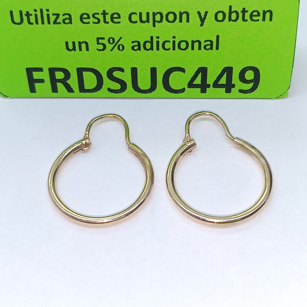 ARRACADAS PAR ORO 14 K 1.7 GRMS (SEMINUEVO)