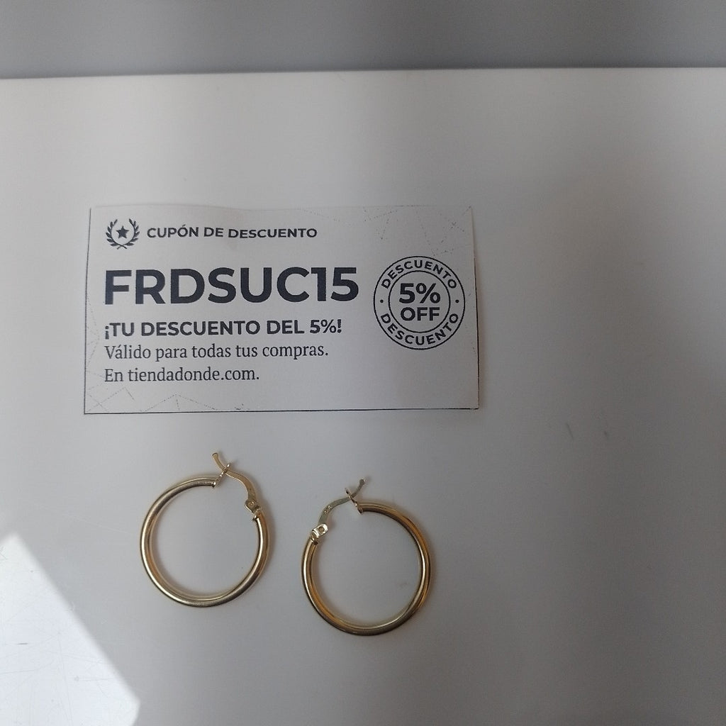 ARRACADAS PAR ORO 14 K 2.6 GRMS (SEMINUEVO)