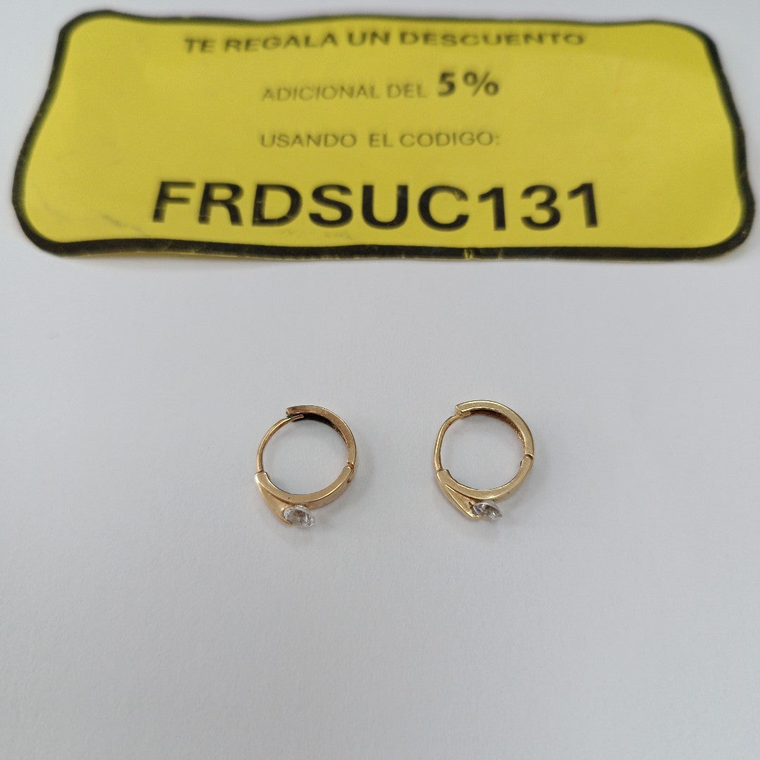 ARRACADAS PAR ORO 14 K 1.5 GRMS (SEMINUEVO)