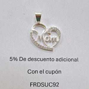 DIJE CORAZON C/CIRCONIAS PLATA .925 3.1 GR (NUEVO)
