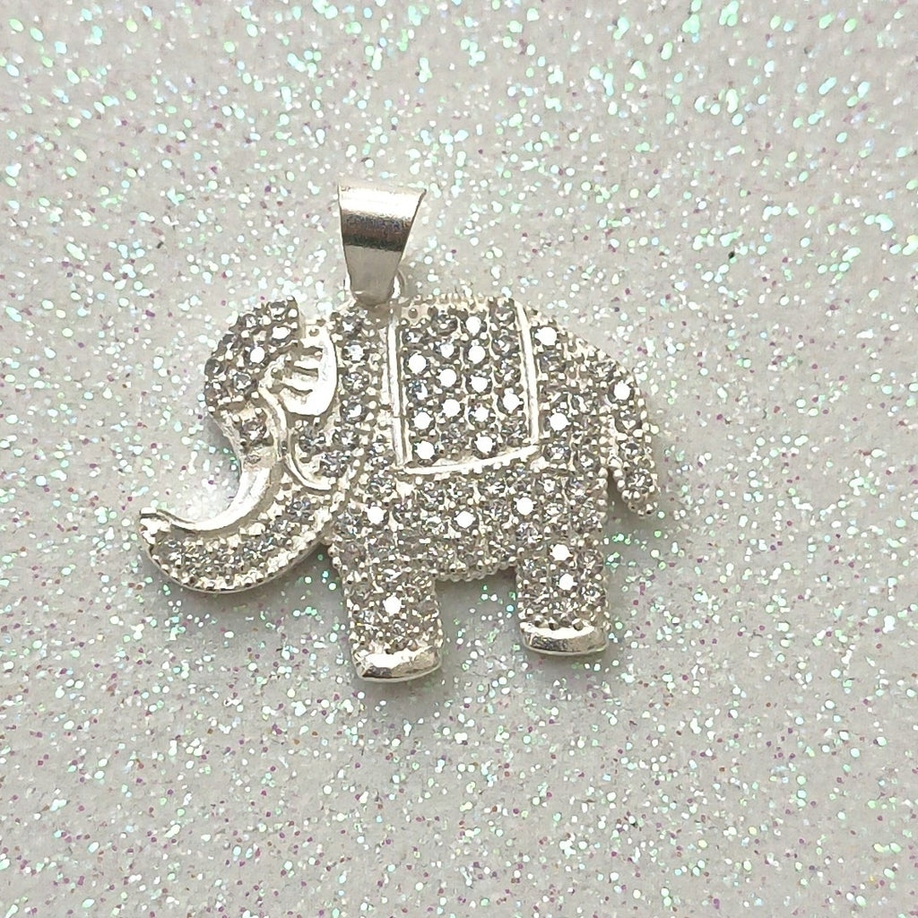 DIJE ELEFANTE C/CIRCONIAS PLATA .925 5.4 GR (NUEVO)