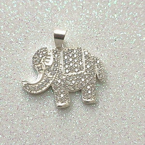 DIJE ELEFANTE C/CIRCONIAS PLATA .925 5.4 GR (NUEVO)