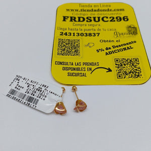 BROQUELES PAR ORO 14 K 1,00 GRMS (SEMINUEVO)