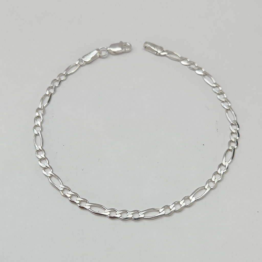 PULSERA TEJIDO 3X1 PLATA .925 21 CM 3.2 GR (NUEVO)