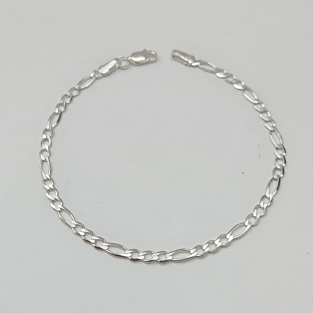 PULSERA TEJIDO 3X1 PLATA .925 21 CM 3.2 GR (NUEVO)